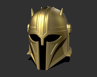 3D printable helmet inspired by The Armorer