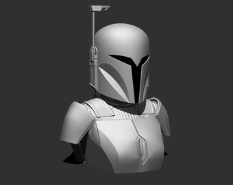 Deluxe 3D Printable stand for Bo Katan helmet