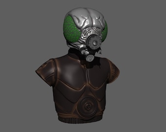 3D Printable Bust inspired by 4LOM
