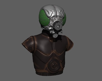 Buste imprimable en 3D inspiré de 4LOM