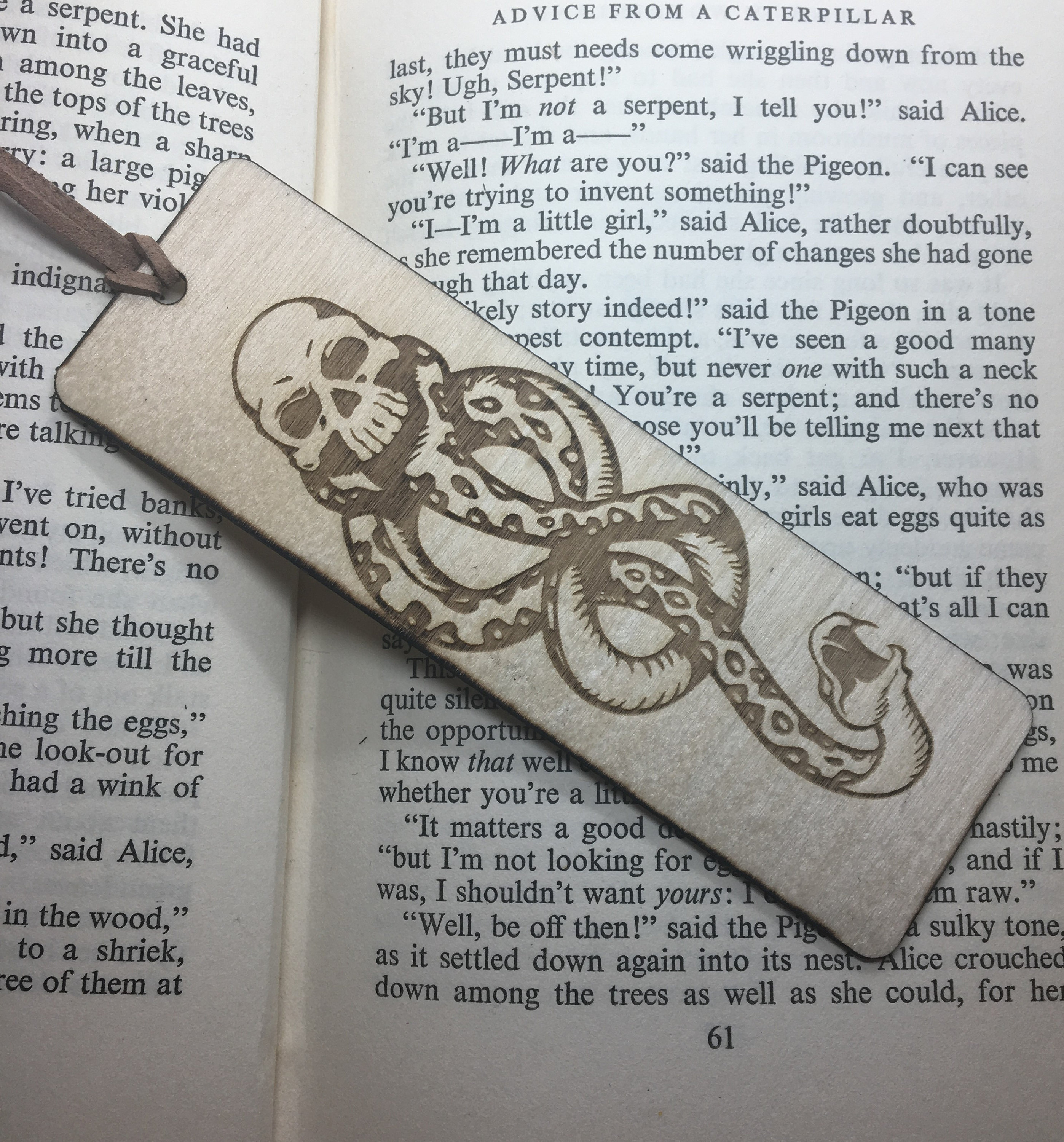 Wooden Bookmark Dark Mark HP Bookmark. Reading. Reading. 