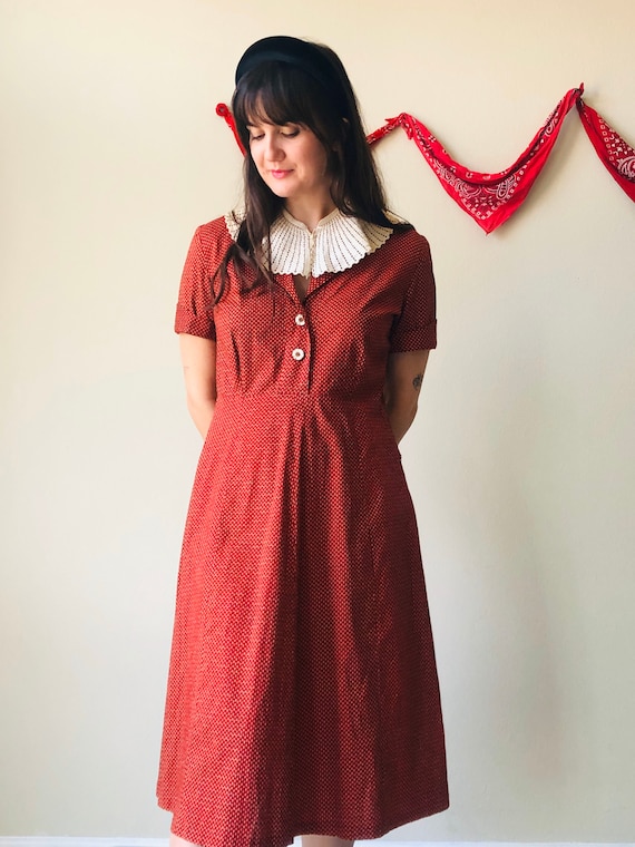 Vintage 1940s Feedsack House Dress