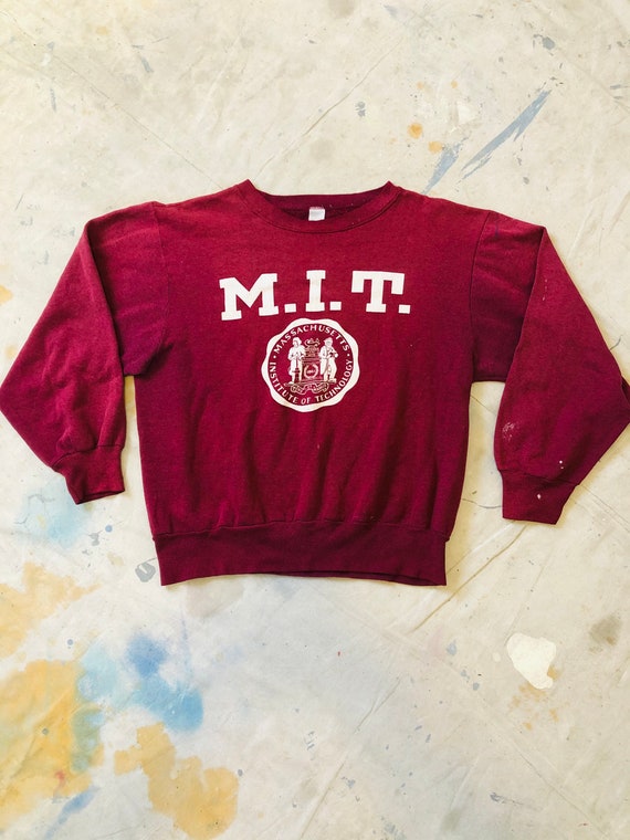 Vintage 1970s/80s Champion MIT Burgundy Sweatshirt