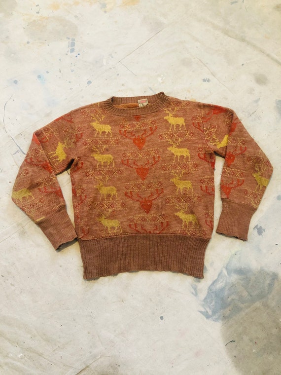 Stunning Vintage 1940s Tri-Color Novelty Moose Pri