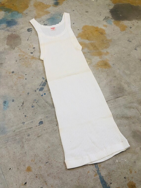 Vintage 1940s NOS Health Knit Ribbed Tank Top