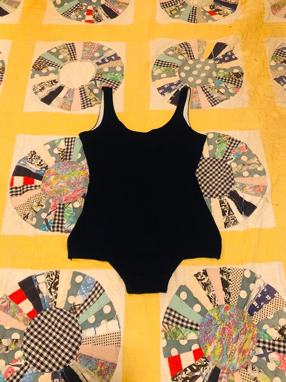 Vintage 1930s Knit Blend One Piece Bathing Suit