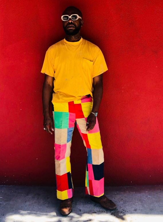 Incredible Vintage 1960s/70s Color Block Corduroy