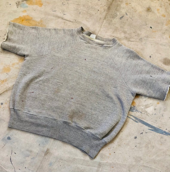 Vintage 1960s/70s Sears Heather Gray Cut Off Sleev