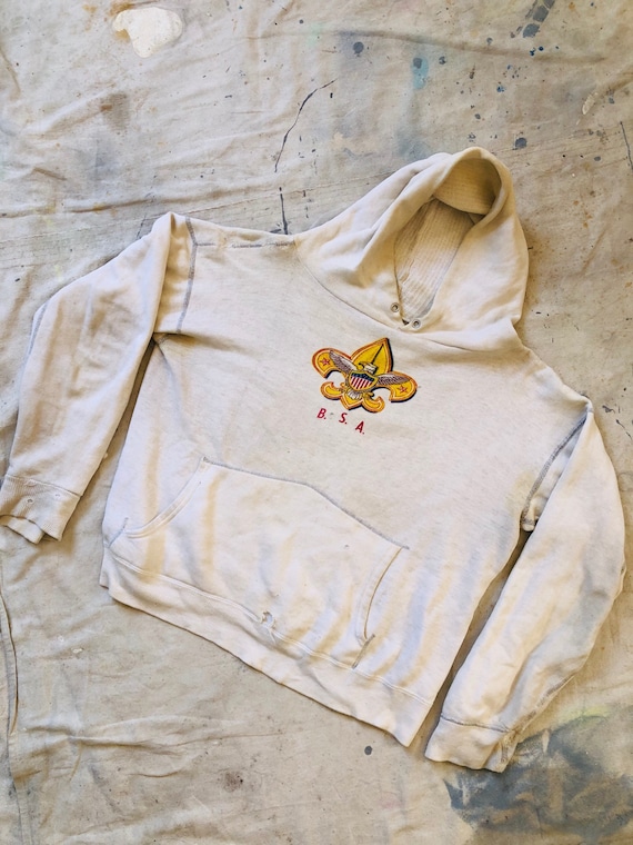 Vintage 1950s Hand Repaired Boy Scouts BSA Hooded