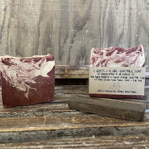 Handcrafted Beetroot Goat Milk Soap: Sweet Orange Face & Body Bar