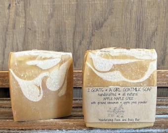 Apple Maple Spice Goat Milk Soap, Moisturizing Face & Body Bar