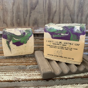 Exfoliating Cucumber Melon Berry Goat Milk Soap Cleansing and Moisturizing Face and Body Bar