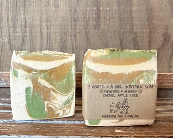 Caramel Apple Spice Goat Milk Soap, Moisturizing Face & Body Bar