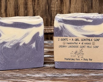 Creamy Lavender Goat Milk Soap: Moisturizing Face Body Bar