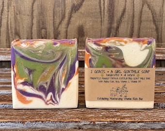 Exfoliating Pineapple Mango Goat Milk Soap: Face & Body Bar
