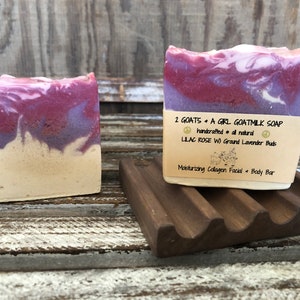 Lilac Rose Goat Milk Soap: Handcrafted with Lavender Buds