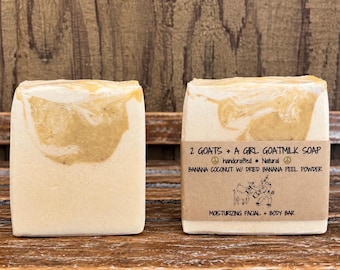 Banana Coconut Goat Milk Soap: Moisturizing Face & Body Bar