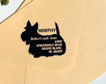 Sello de dirección personalizado para perro: Corgi personalizado, autoentintable o de madera