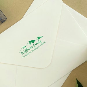 ADRESZEGEL GEPERSONALISEERDE Groene Inkt Adres Embosser, Zelf inktend Retouradres Stempel, Thuisadres Stempels, Aangepaste Afzender Stempel, Terug naar
