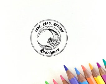 Sello de libro personalizado: Sello Ex Libris de biblioteca personalizada