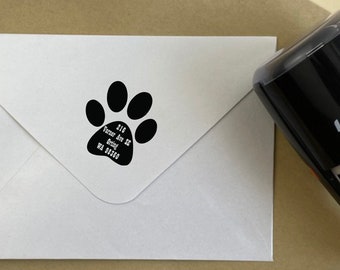 DOG STAMP, Return Address Stamp, Address Stamp Self Inking, Custom Wooden Stamp, Housewarming Gift, Personalized Stamp, Custom Rubber Stamp