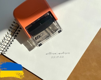 Sello de boda personalizado: autoentintable: bienvenida y agradecimiento