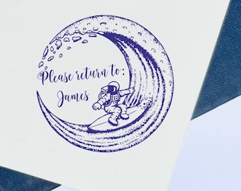 Sello Ex Libris personalizado: sello moderno de libro de biblioteca, autoentintable