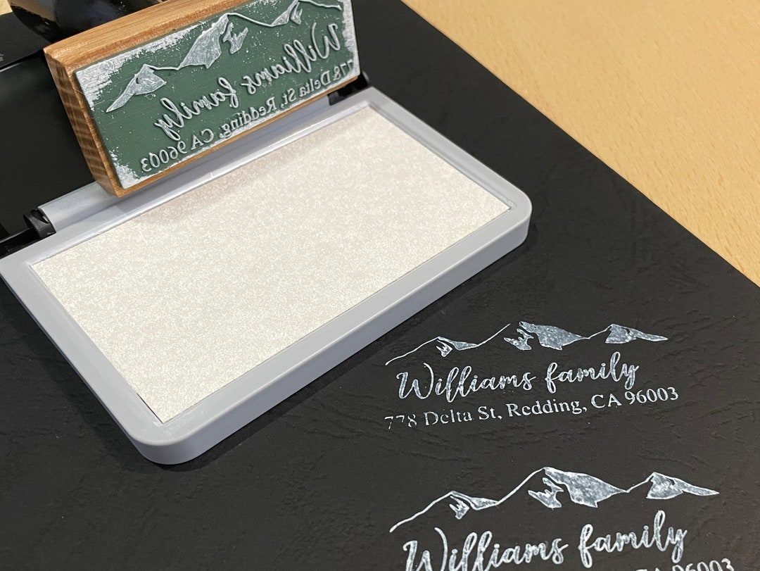 WHITE INK PAD, Rubber Stamp Ink Pad, Ink Pads, Stamp Pad, Pad for Wood Stamp, White Ink to