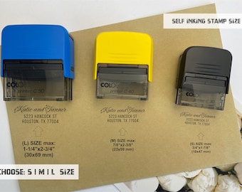 Sello de remitente autoentintable personalizado: sello de goma personalizado