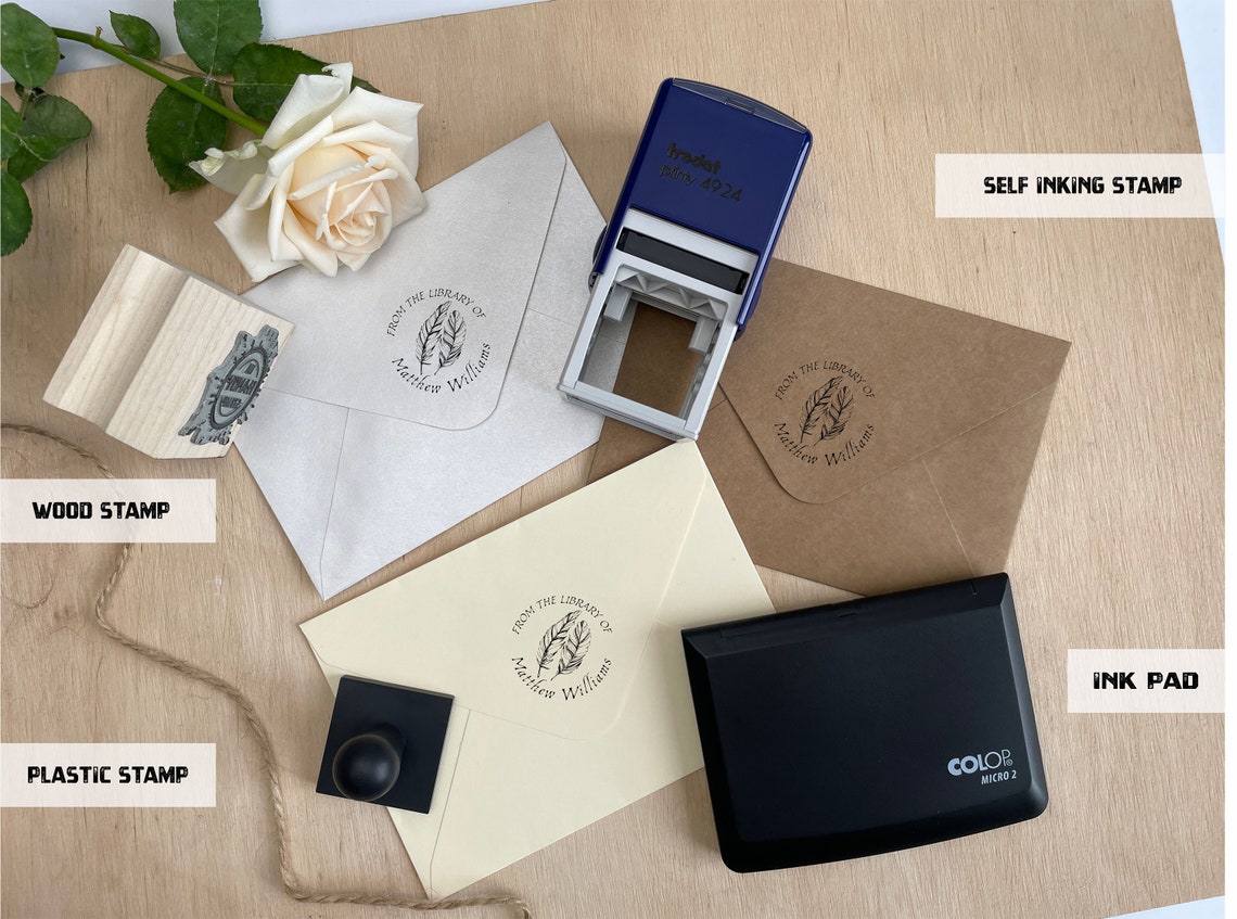 WHITE INK STAMP Custom Wedding Stamp Wedding Rubber Stamp Etsy