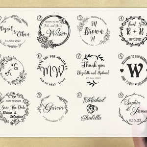 WEDDING STAMPS, Custom Wedding Stamp, Thank You Stamp, Save the Date Stamp, Forever Stamp, Round Stamp for Wedding, Self Inking Stamp