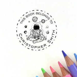 Custom Library Stamp: Personalized Bookplate, Ex Libris, Self Inking