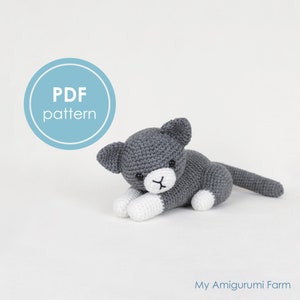 PATTERN: Cat amigurumi pattern - crochet cat pattern - cat - kitten - pet - crochet - amigurumi - pattern - crocheted cat pattern - PDF