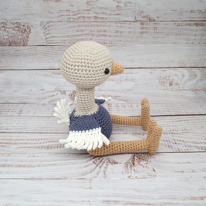 PATTERN: crochet ostrich amigurumi ostrich crochet bird amigurumi bird safari bird PDF pattern digital download image 6