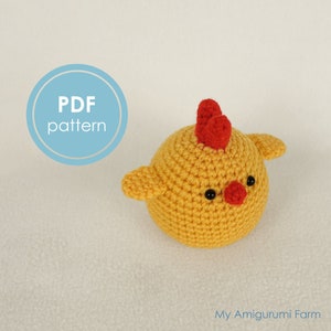 PATTERN: Chicken amigurumi - crochet chicken - pattern - PDF - amigurumi - crochet - bird - chicken - poultry - easy - farm bird