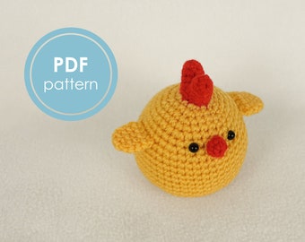 PATTERN: Chicken amigurumi - crochet chicken - pattern - PDF - amigurumi - crochet - bird - chicken - poultry - easy - farm bird