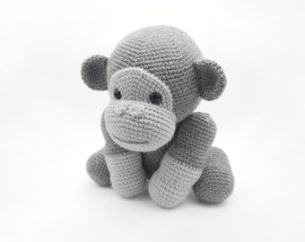 PATTERN: Crochet gorilla pattern – Amigurumi gorilla pattern – crochet monkey – amigurumi monkey – crochet pattern - PDF crochet pattern