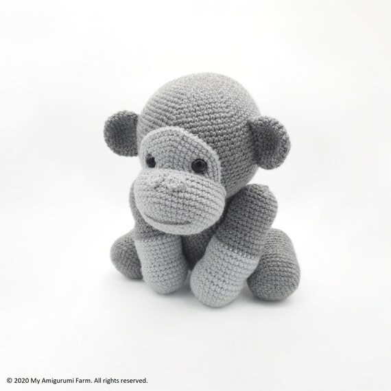 Pattern Crochet Gorilla Pattern Amigurumi Gorilla Pattern Etsy
