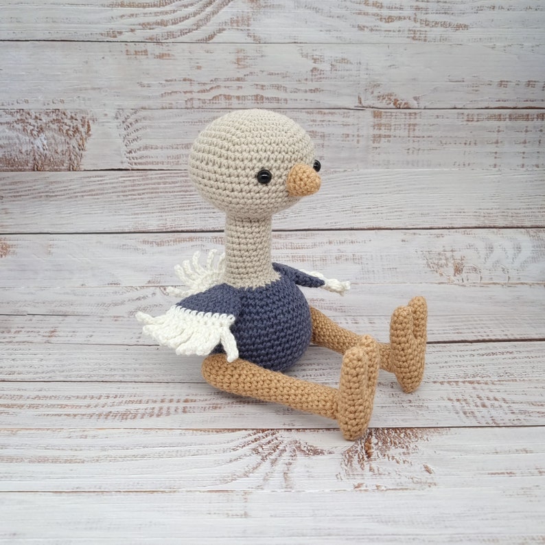 PATTERN: crochet ostrich amigurumi ostrich crochet bird amigurumi bird safari bird PDF pattern digital download image 5