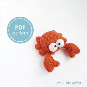 PATTERN: Crochet crab pattern - Amigurumi crab pattern - crocheted crab pattern – crochet cancer pattern - PDF crochet pattern – tutorial