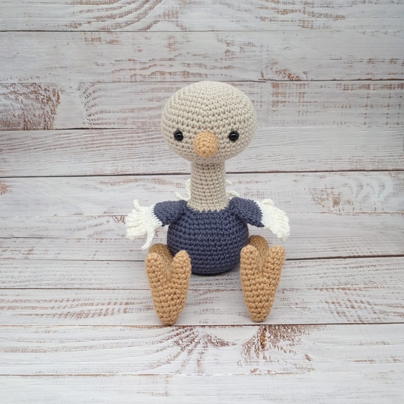 PATTERN: crochet ostrich amigurumi ostrich crochet bird amigurumi bird safari bird PDF pattern digital download image 2