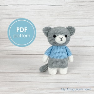 PATTERN: crochet cat pattern - amigurumi cat - cat pattern - kitten - cute - PDF pattern - digital download - printable amigurumi pattern