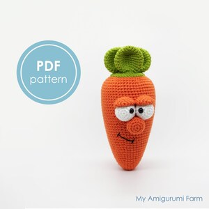 PATTERN: crochet carrot pattern - amigurumi carrot pattern - vegetable - carrot - pattern - amigurumi - crocheted - PDF printable