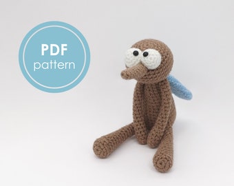 PATTERN: Crochet mosquito pattern - Amigurumi mosquito pattern - crocheted parasite pattern – crochet insect pattern - PDF crochet pattern