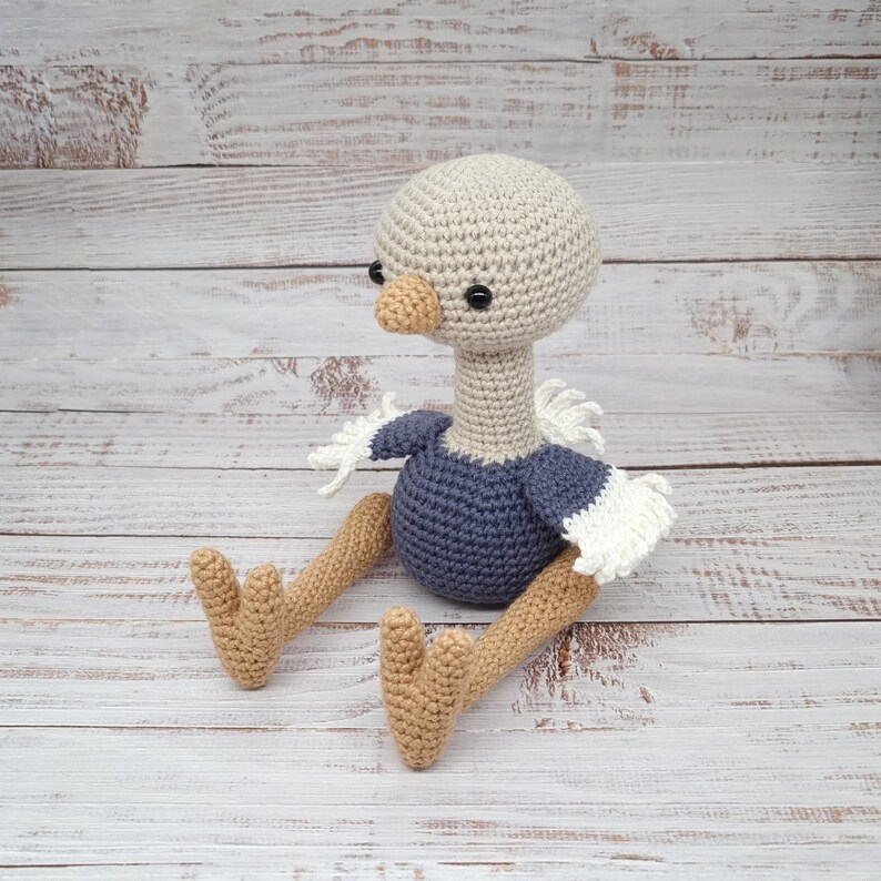 PATTERN: crochet ostrich amigurumi ostrich crochet bird amigurumi bird safari bird PDF pattern digital download image 4