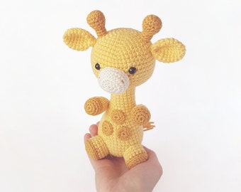 PATTERN: Crochet giraffe pattern - Amigurumi giraffe pattern - crocheted giraffe pattern – PDF pattern – crochet safari animal pattern