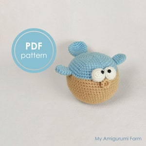 PATTERN: Crochet pufferfish pattern – Amigurumi pufferfish pattern – crochet sea creature - crocheted fish pattern - PDF crochet pattern