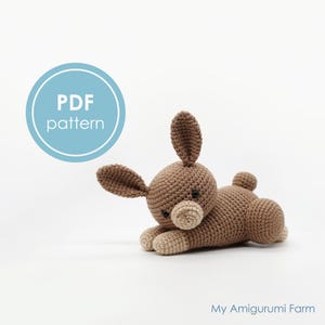 PATTERN: crochet rabbit pattern - amigurumi rabbit pattern - bunny - woodland animal - forest animal - PDF printable pattern