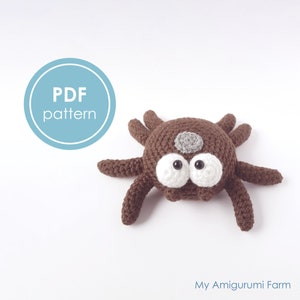PATTERN: Crochet tick pattern - Amigurumi tick pattern - crochet insect - crocheted insect pattern - PDF crochet parasite pattern – tutorial