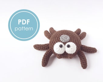 PATTERN: Crochet tick pattern - Amigurumi tick pattern - crochet insect - crocheted insect pattern - PDF crochet parasite pattern – tutorial